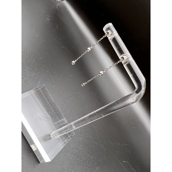 Adorina Chain Drop Sterling Silver and Diamond Earrings - Picture 1 of 4